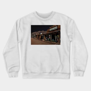 Arizona Ghost Town at Night Crewneck Sweatshirt